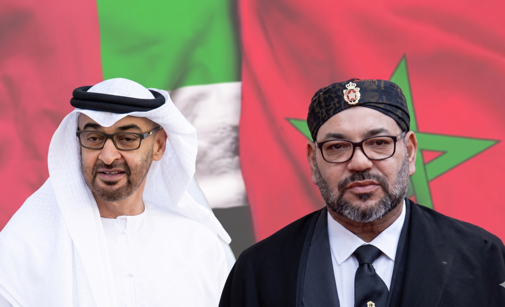 تنسيق مغربي إماراتي لمواجهة تحديات أمن الملاحة واستقرار المنطقة المغرب والامارات محمد السادس ومحمد بن زايد